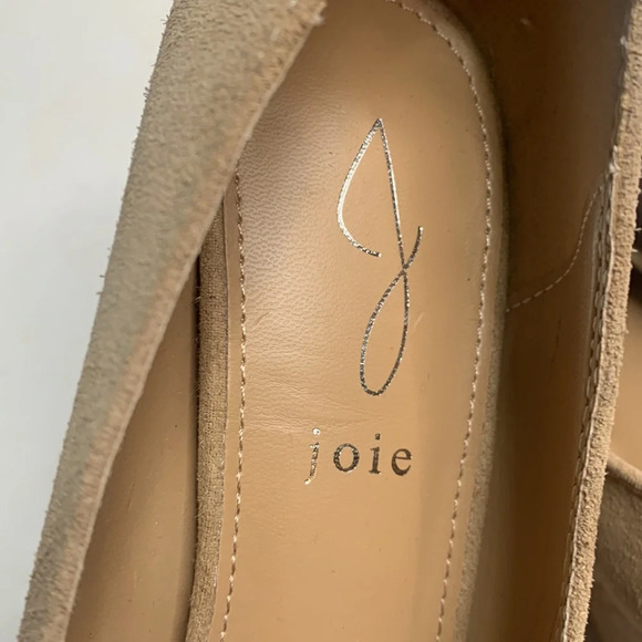 Joie Wevenly Suede Style Tan Neutral Block Heel Loafer Shoes S-019 Sz 8 NWOB - Picture 8 of 10